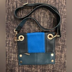 HAMMITT Montana Reversible Small TOLUCA BLUE Crossbody Pebbled